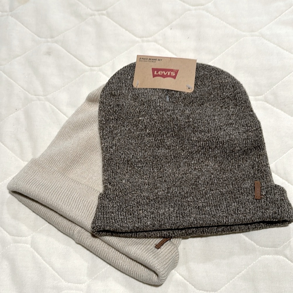 Levi’s Knit Caps 2-Pack OS NWT - Picture 2 of 7